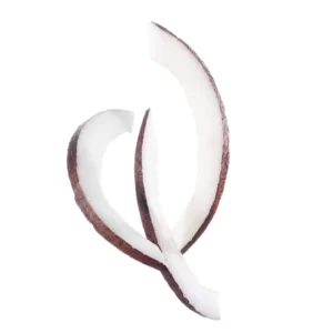 Dried coconut in a white background by the brand 18foods
