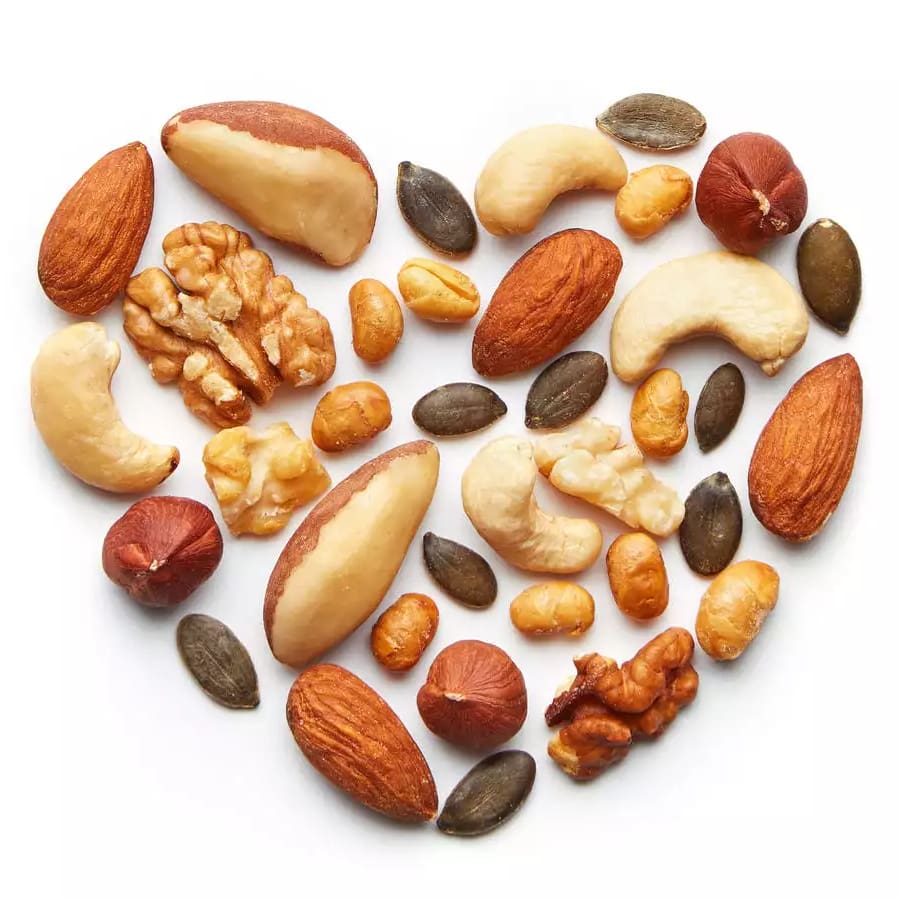 nuts in heart shape