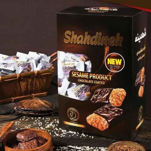 chocolate-coated sesame nutbar box by shahdineh