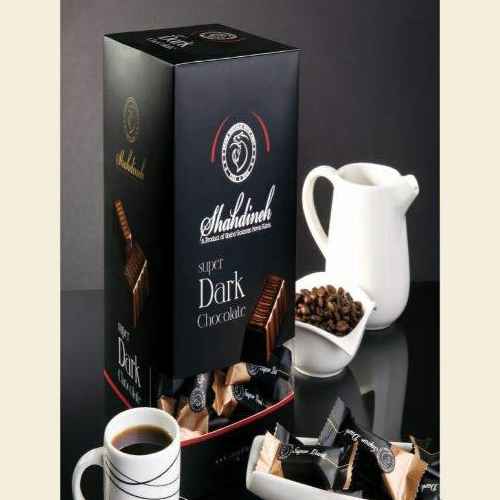 dark chocolate in black box by shahdineh