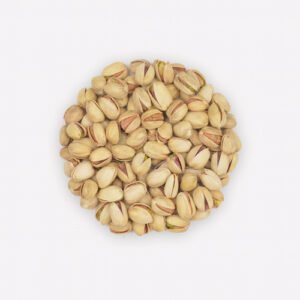 pile of jumbo pistachio on white background