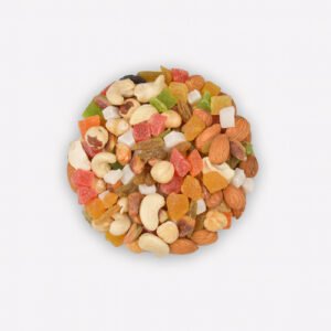 trail mix on white background